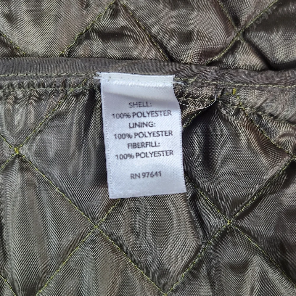 J. JILL Green Quilted Button Up Women's Vest Medium Petite - Picture 6 of 6